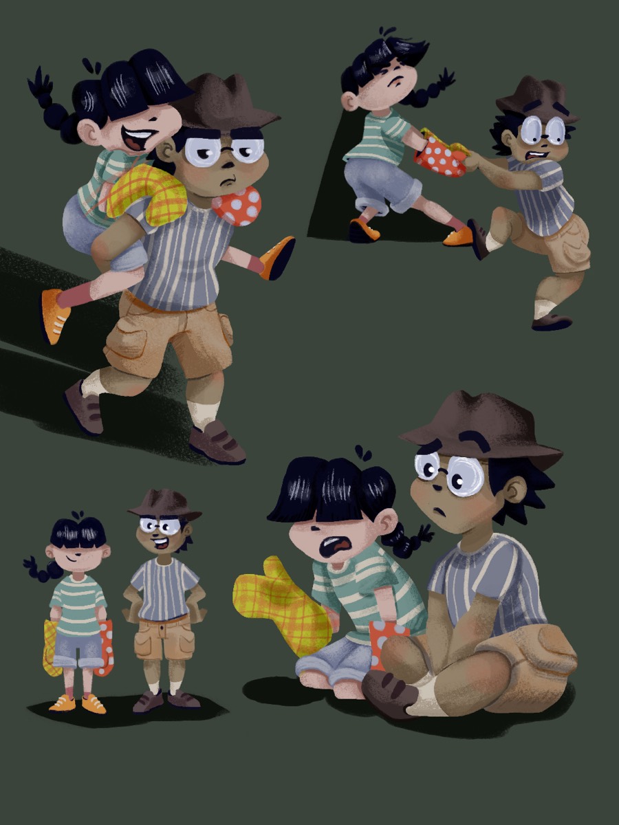 Swamp characters illustration